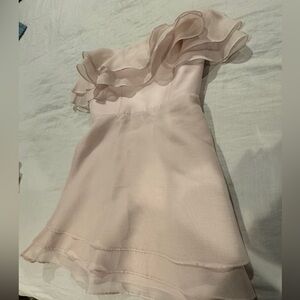 NWT KEEPSAKE the Label Oyster Light Pink Strapless Shoulder Sheath Dress